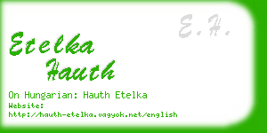 etelka hauth business card